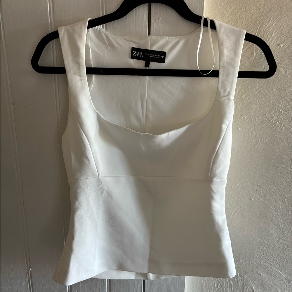 Zara Elegant Cream Camisole Top
